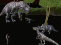 Mäng Keskiöö Mängijate Dinosauruse Jahipidamine Internetis