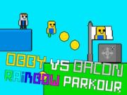 Mäng Obby vs Bacon Vikerkaare Parkour Internetis