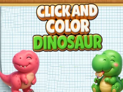Mäng Klõpsake ja värvid dinosaurused Internetis