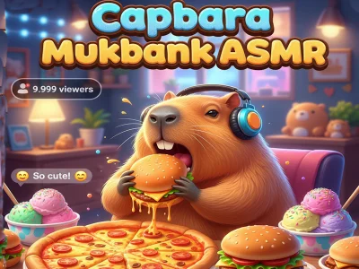Mäng Capybara Mukbang ASMR Internetis
