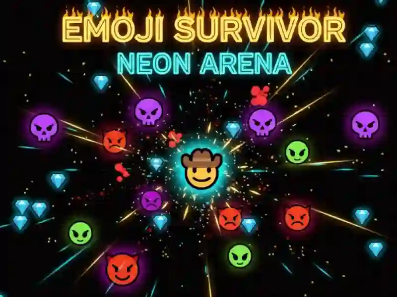Mäng Emoji Survivor – Neon Arena Internetis