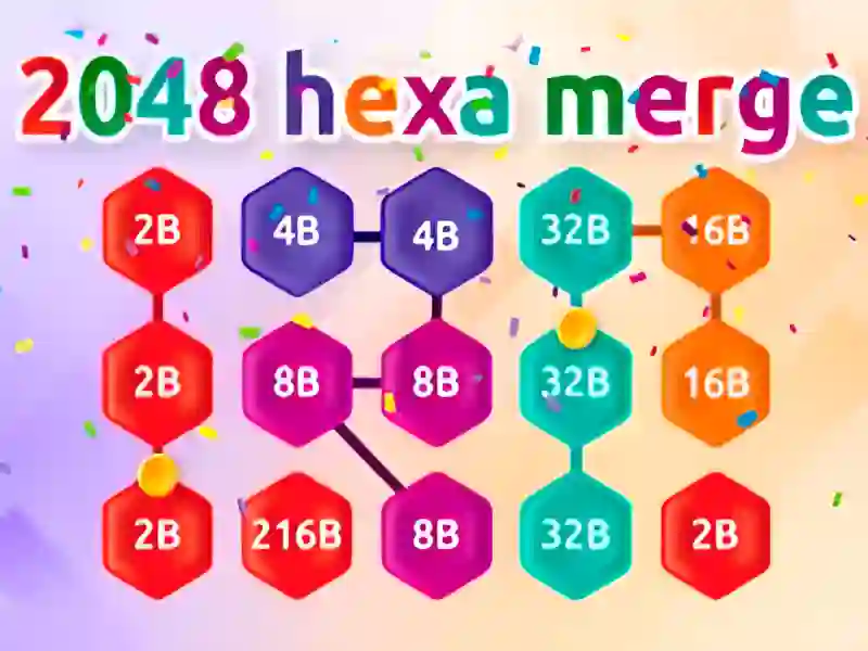 Mäng 2048 Hex Chain Merge Internetis