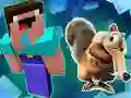 Mäng Noob Parkour: Lumepõlv Internetis
