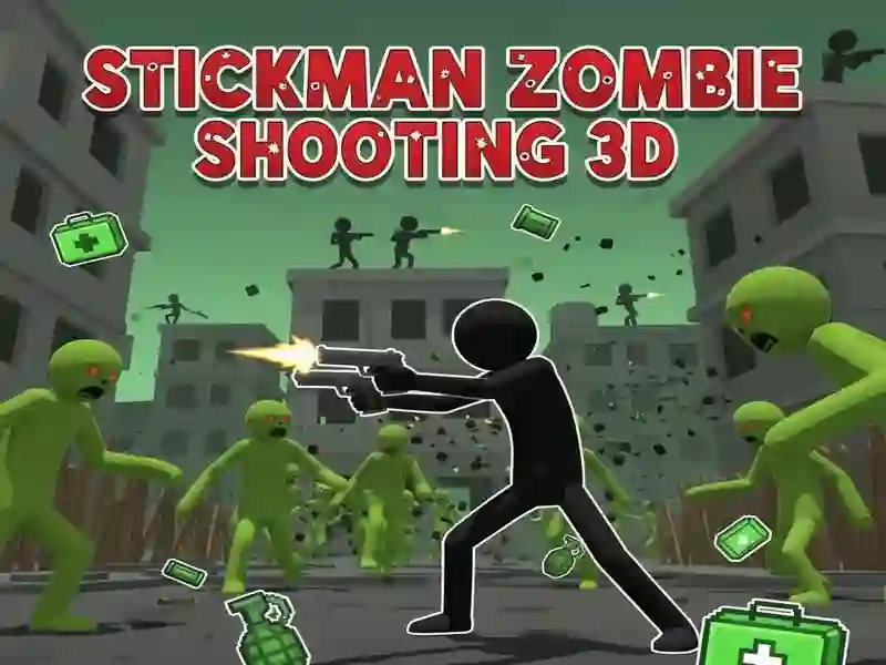 Mäng Stickman Zombie Shooting 3D Internetis