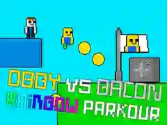 Mäng Obby vs Bacon Vikerkaare Parkour Internetis