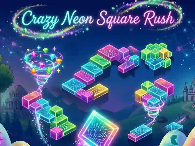 Mäng Pöörane Neon Square Rush Internetis
