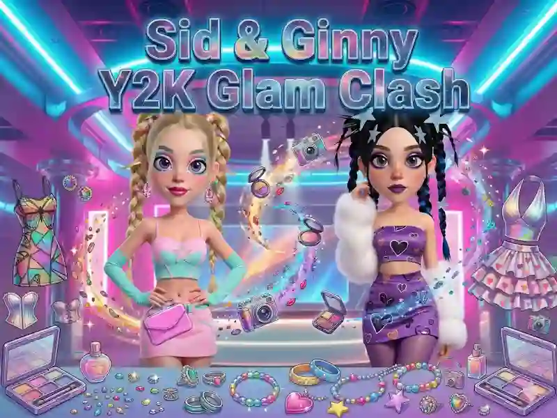 Mäng Sid ja Ginny Y2K Glam Clash Internetis