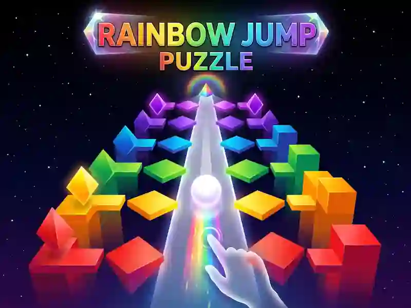 Mäng Rainbow Jump Puzzle Internetis