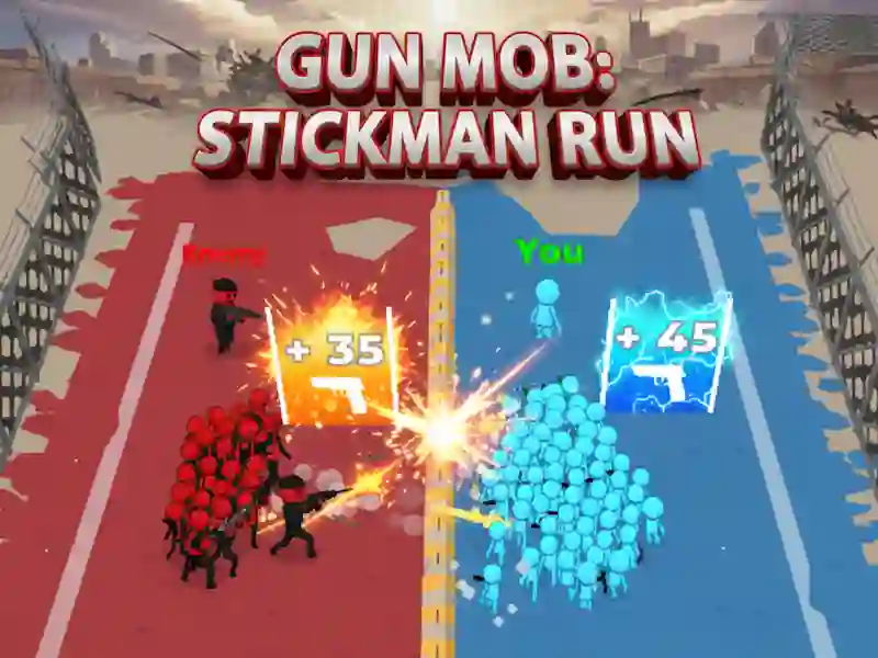 Mäng Gun Mob: Stickman Run Internetis