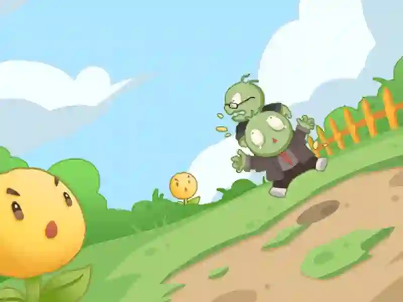 Mäng Lilled vs zombid Internetis