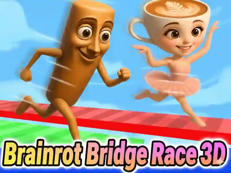 Mäng Brainrot Bridge Race 3D Internetis