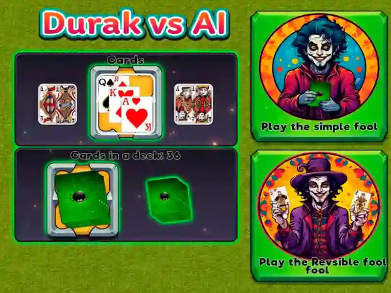 Mäng Durak vs AI Internetis