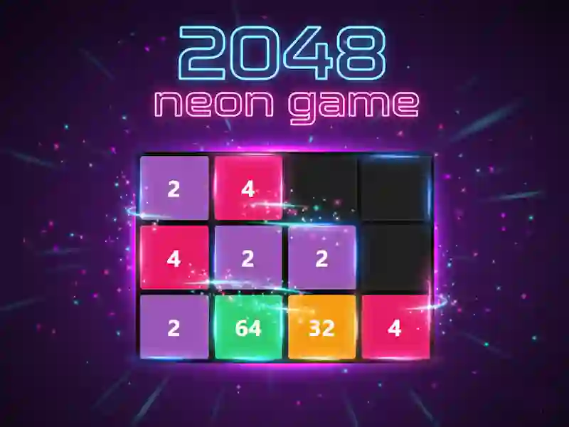 Mäng 2048 neoonmäng Internetis