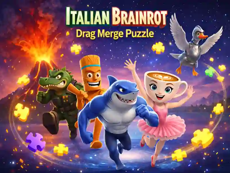 Mäng Itaalia Brainrot Drag Merge puzzle Internetis