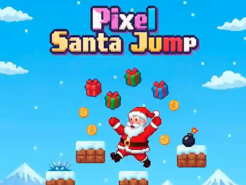 Mäng Pixel Santa Jump Internetis
