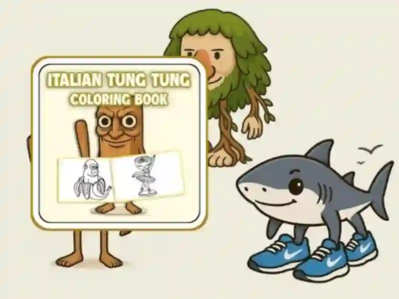 Mäng Tung Tung Sahuri värvimisraamat Internetis