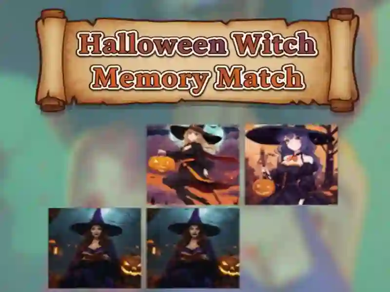 Mäng Halloweeni nõiamälu matš Internetis