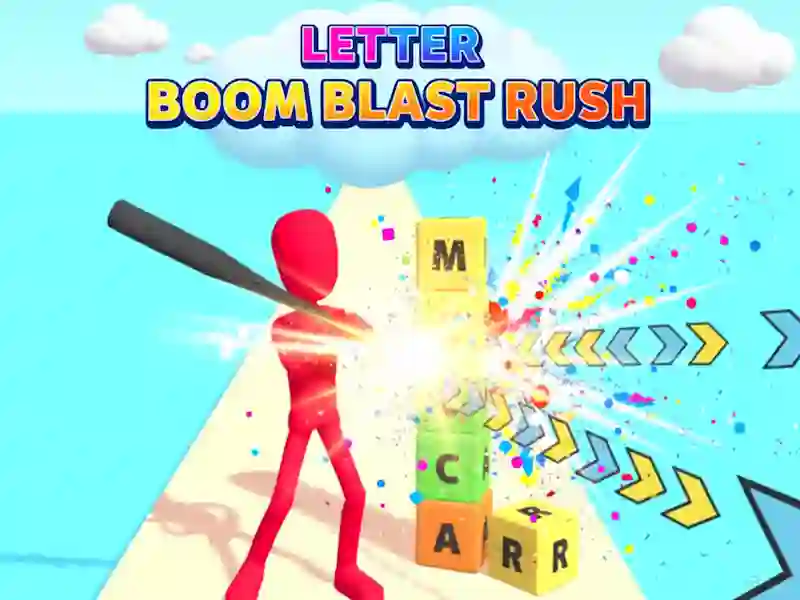 Mäng Letter Boom Blast Rush Internetis