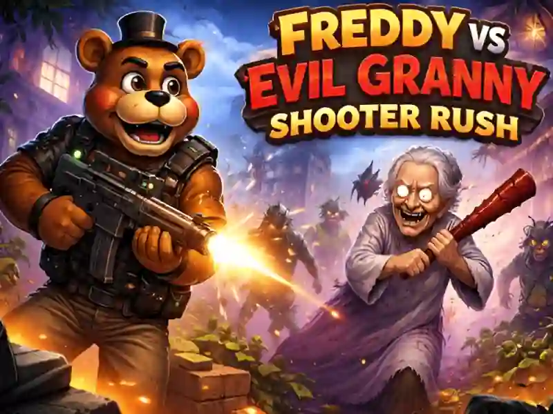 Mäng Freddy vs Evil Granny Shooter Rush Internetis