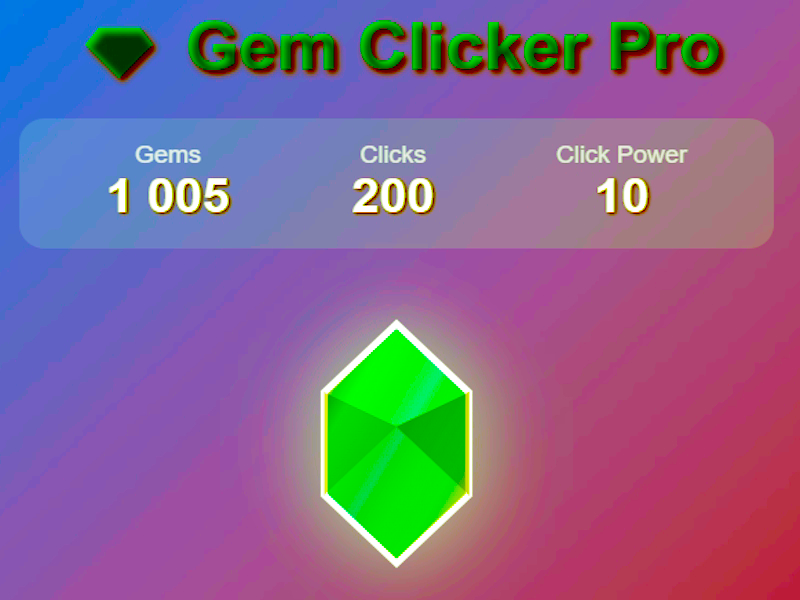Mäng Gem Clicker Pro Internetis
