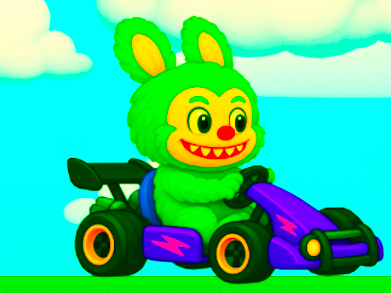 Mäng Labubu Gokart Internetis