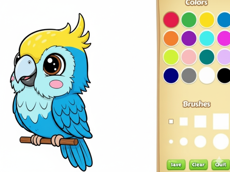 Mäng Kawaii loomade värvimisraamat Internetis