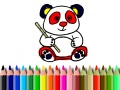 Mäng Tagasi kooli: Panda värvimine Internetis