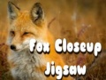 Mäng Mustriga Fox Closeup pusle Internetis