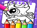 Mäng Littlest Pet Shop Värviraamat Internetis