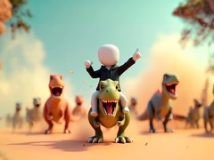 Mäng Stickman: Dinosaurus Areen Internetis