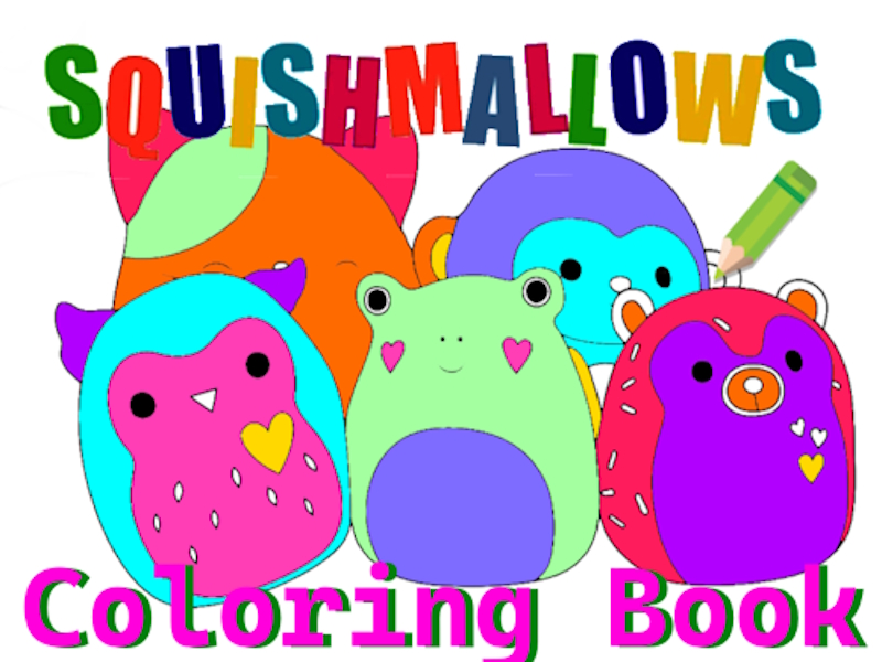 Mäng Squishmallow värvimisraamat Internetis