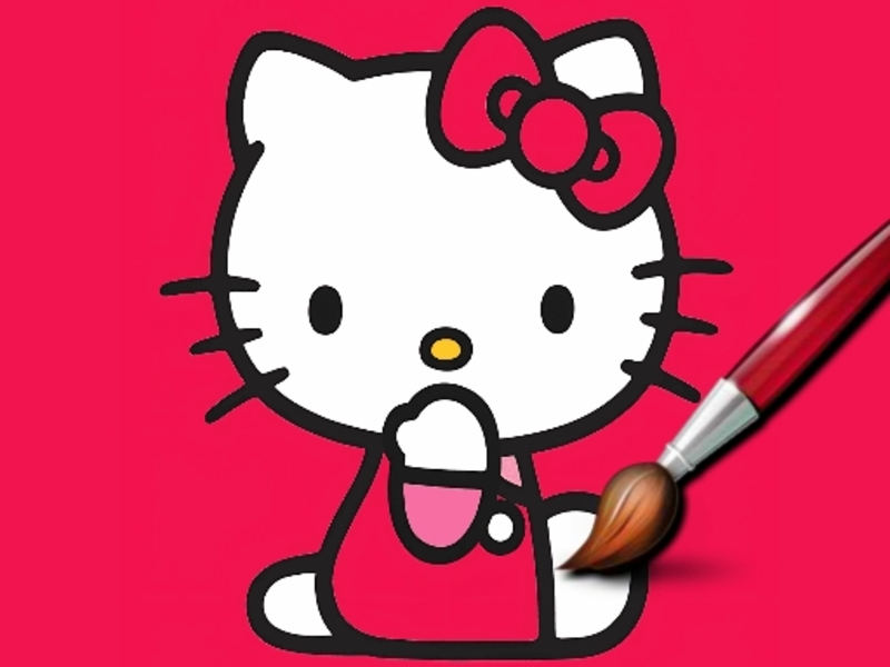 Mäng Lihtne värvimine Kitty Internetis
